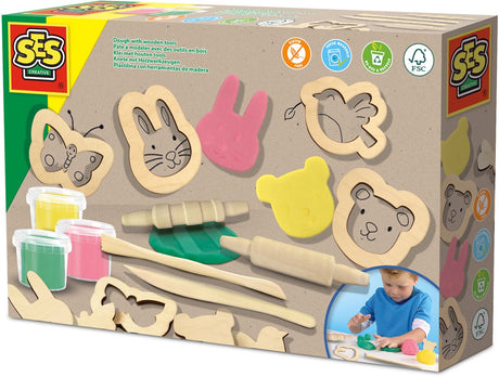 Ses creative ses eco argile avec outils en bois - 3 pots en argile
