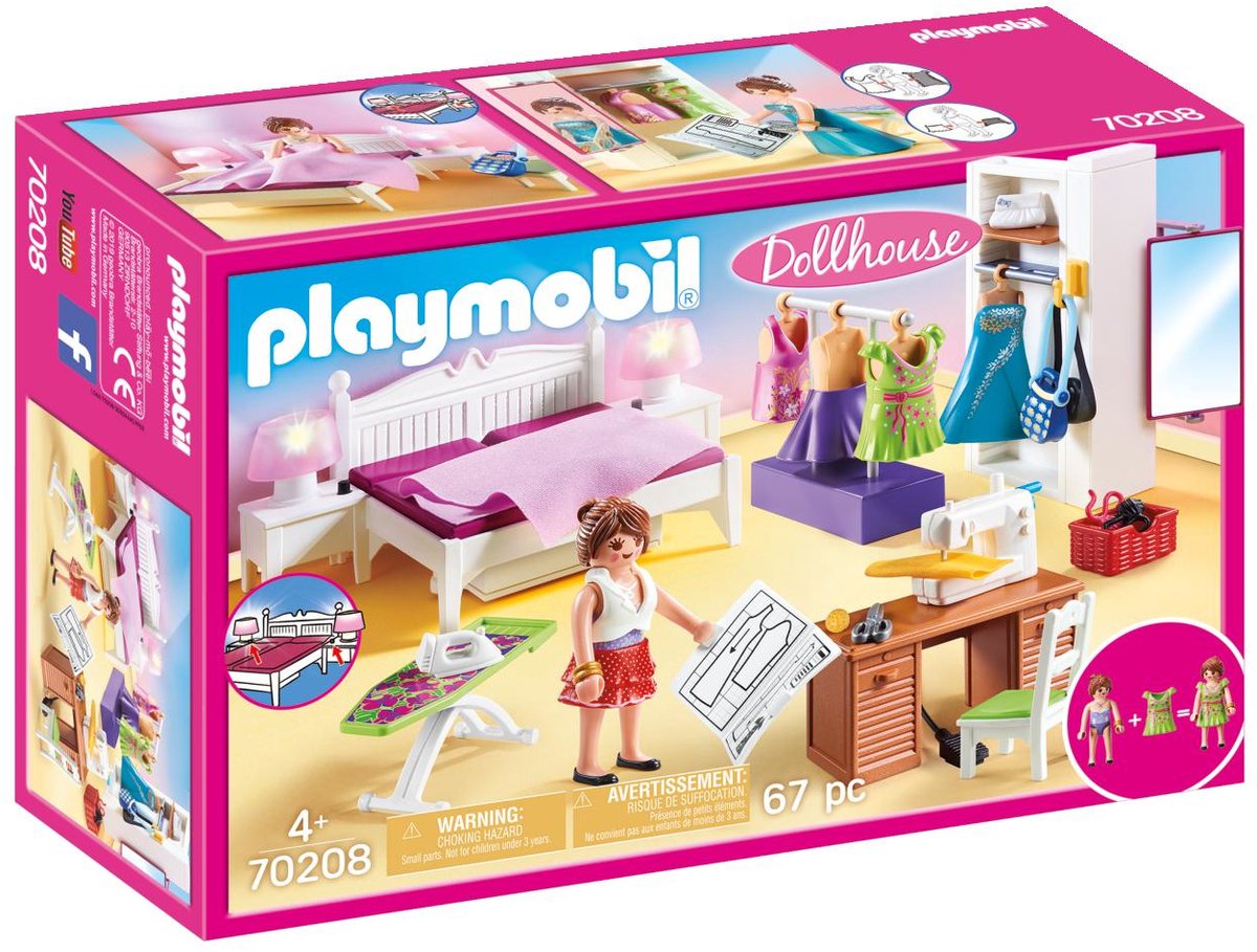 Playmobil Dollhouse chambre avec design de mode Hoek 70208