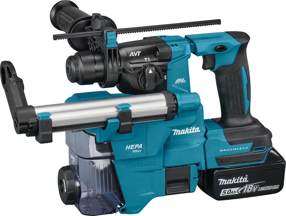 Makita hebr183rtwj cordless combination hammer for sds-plus 18v 2x 5.0...