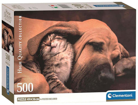 Clementoni puzzle chien et chat, 500 pcs.