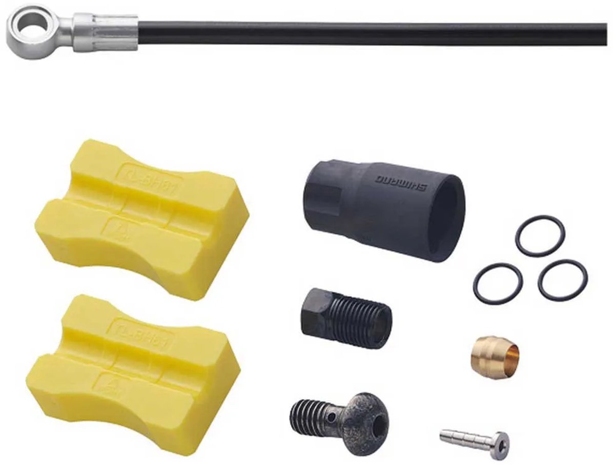 Conduite de frein hydraulique Shimano Zee SM-BH90-SBS 1700 mm - connexion banjo droite - pour frein à disque Zee M640 - peut être raccourcie - noir