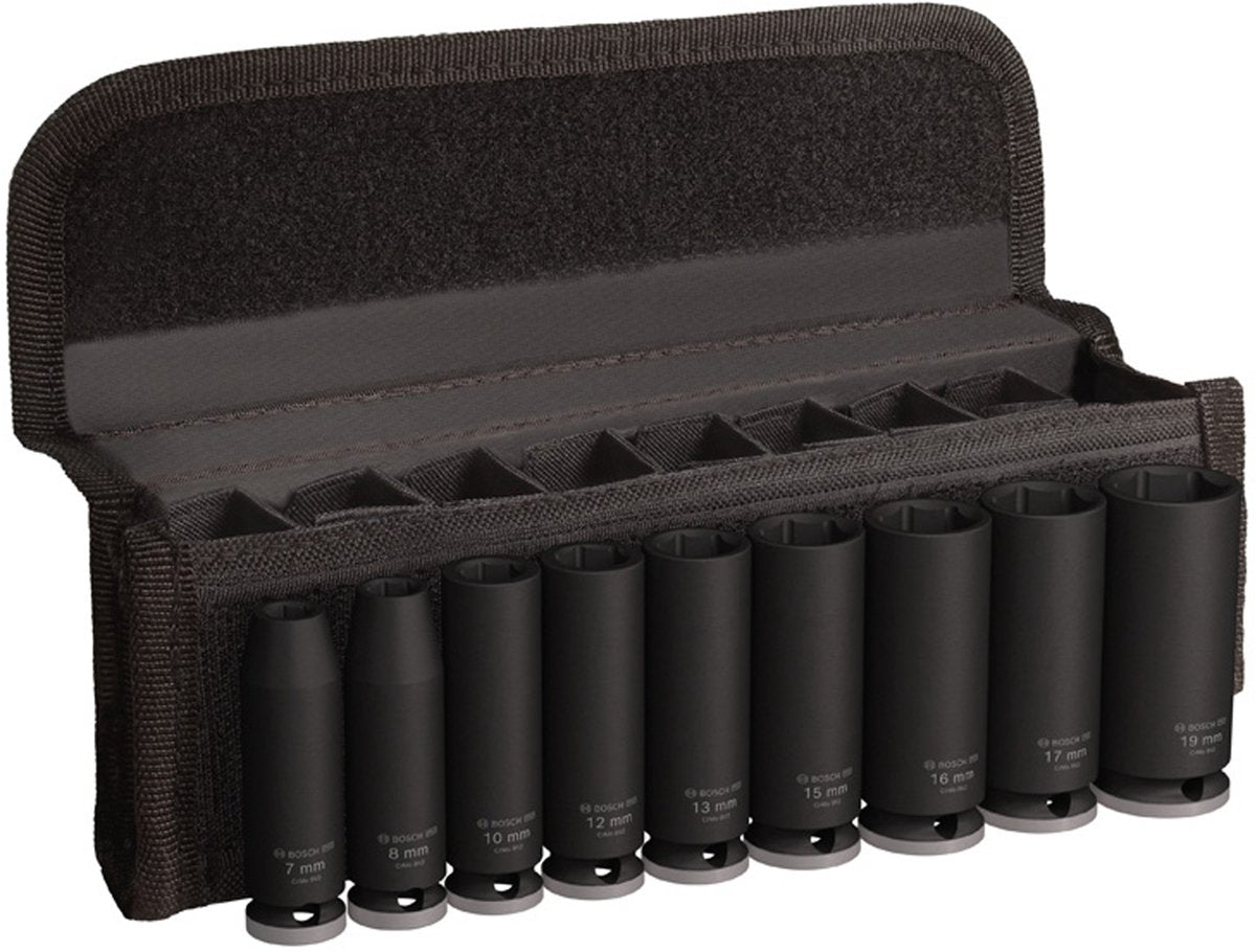 Bosch professional pro jeu de douilles à chocs longues 3 8 9 pièces - 2608003037