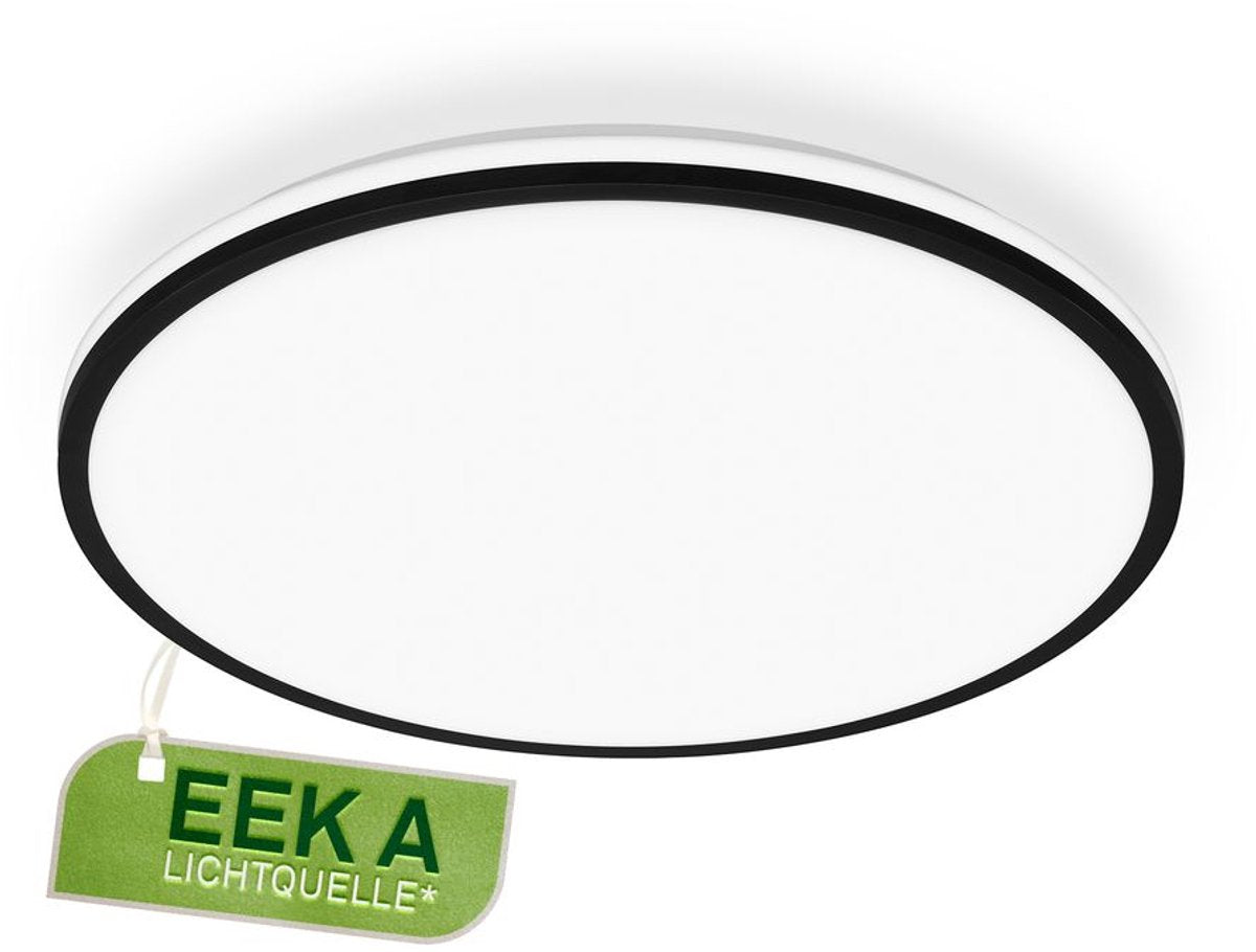 Briloner pulap a – plafonnier LED – plafonnier avec source de lumière eek a* – lumière indirecte – lumière blanc neutre – ø 33cm - noir