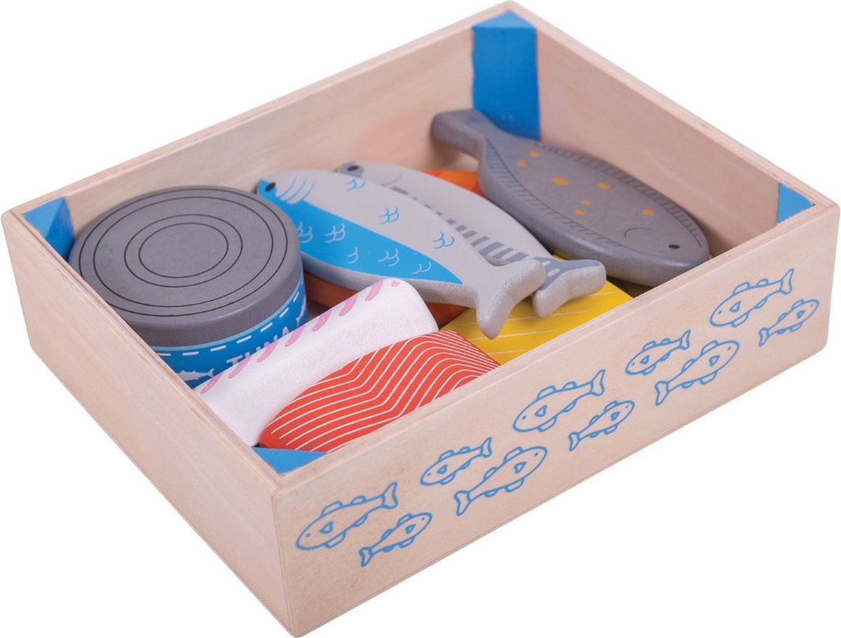 Caisse Bigjigs avec du poisson