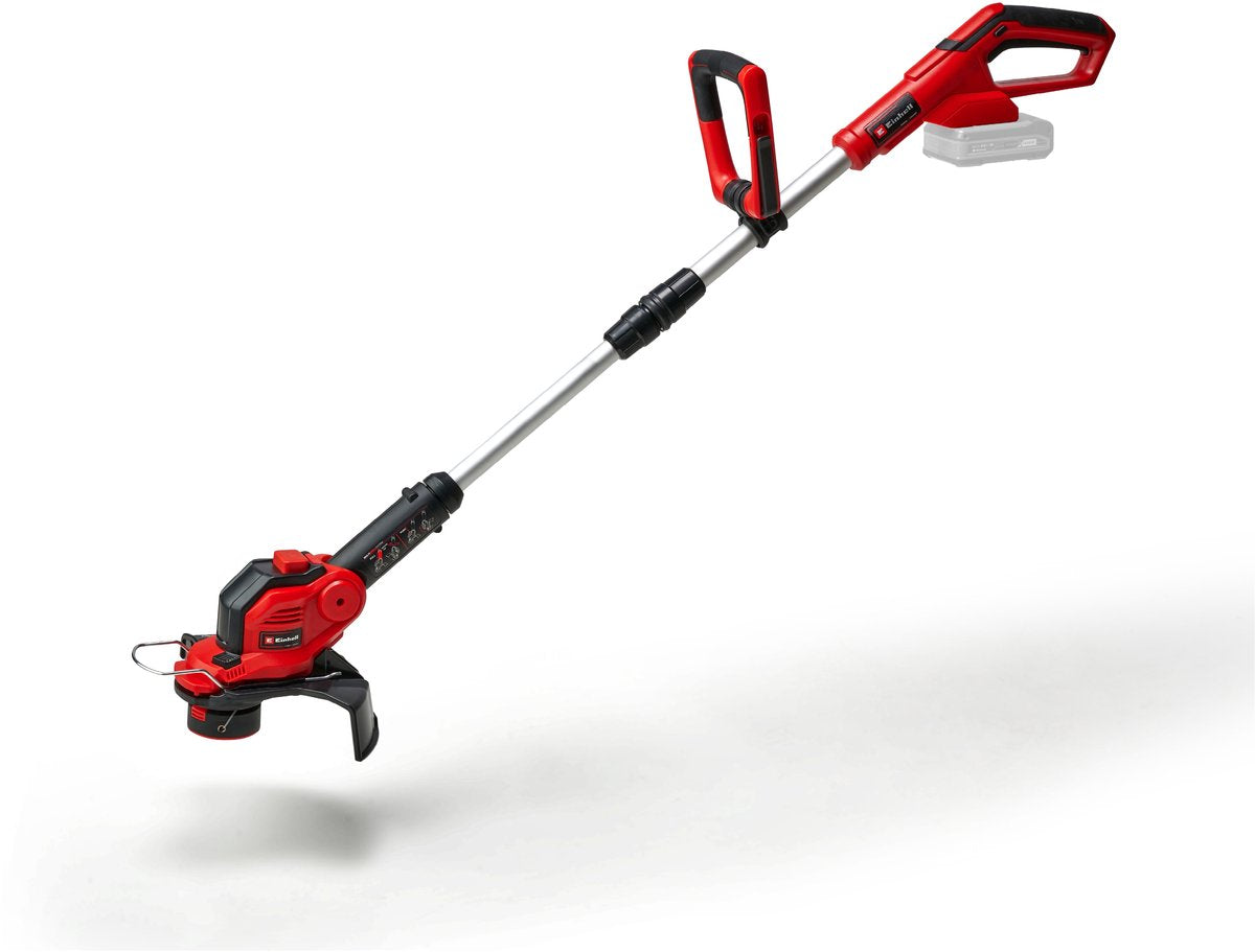 Coupe-herbe à batterie Einhell ge-ct 18 28 li solo - power x-change - 18 v li-ion - diamètre de coupe : 28 cm - incl. bobine de fil - tête de moteur rotative et inclinable - excl. batterie et chargeur