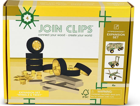 Joindre les clips d'extension, les roues et les clips pivotants
