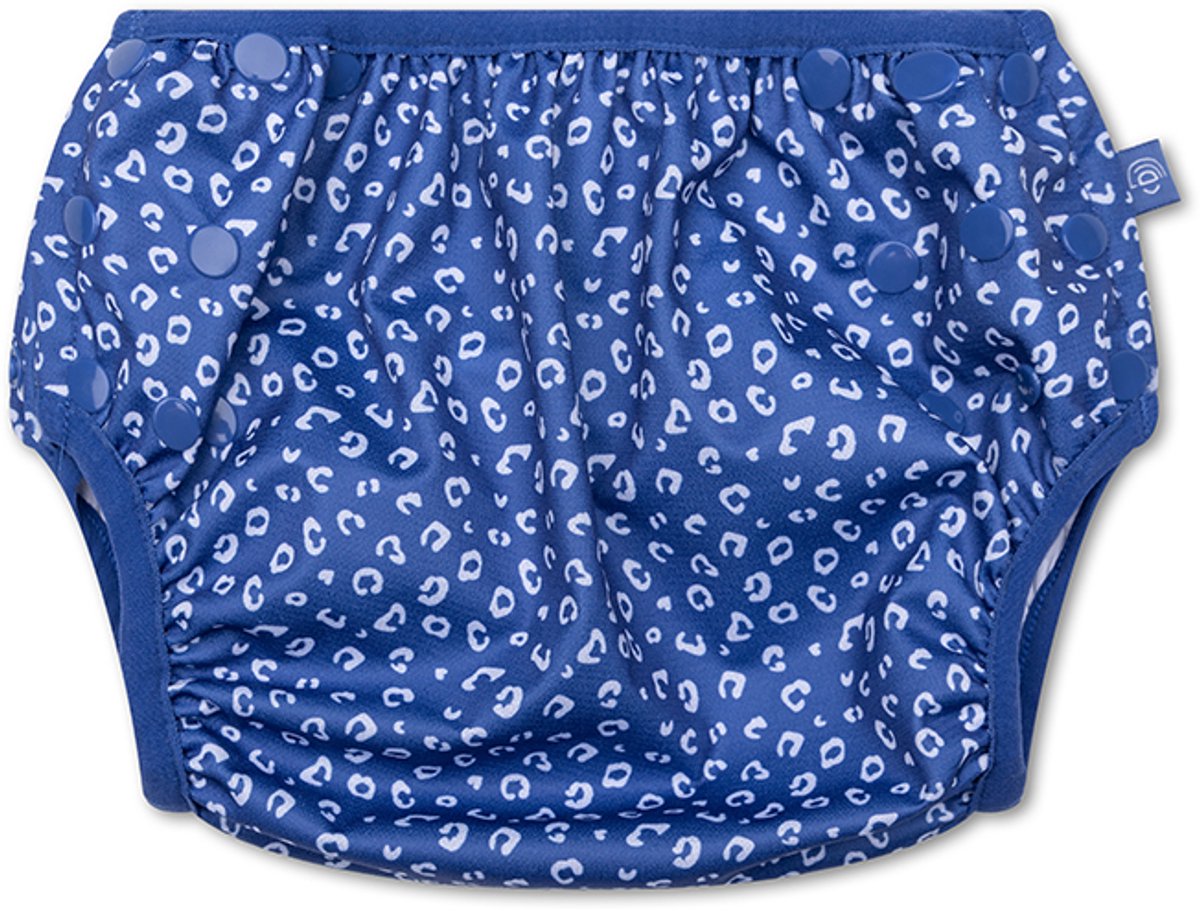Léopard | couche de bain lavable bleue