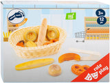 Small foot - corbeille à pain en plastique avec pain alimentaire, 12 pièces.
