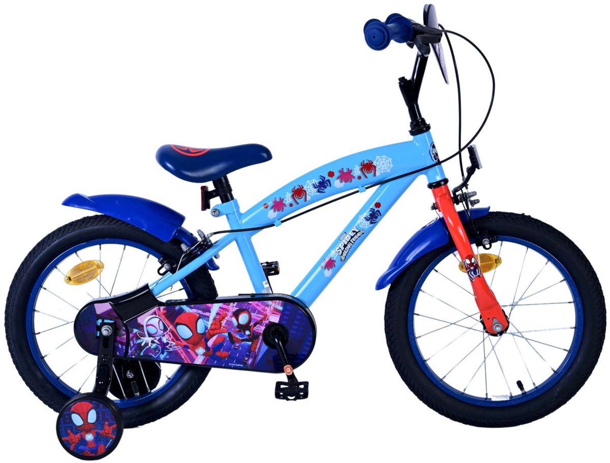 Spidey et ses incroyables amis Spidey Children's Bike - Boys - 16 pouces - Bleu - deux freins à main