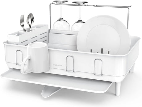 Simplehuman - égouttoir à vaisselle de luxe - blanc - acier inoxydable