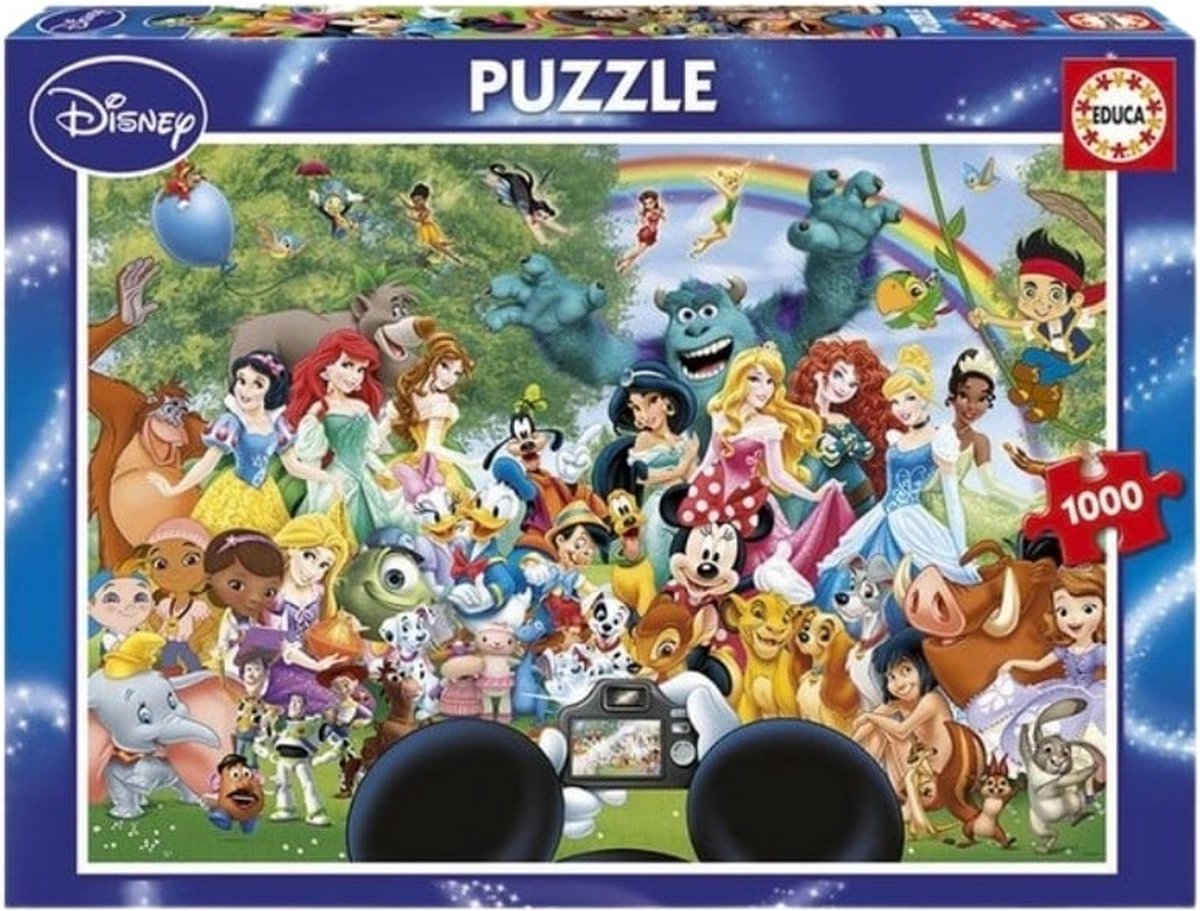Educa - puzzle - le monde merveilleux de Disney - 1000 pièces - puzzle