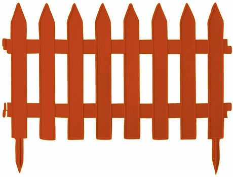 Portails de jardin Prosperplast - 7x pièces - plastique - 320 cm - terra - bordure - clôture de jardin