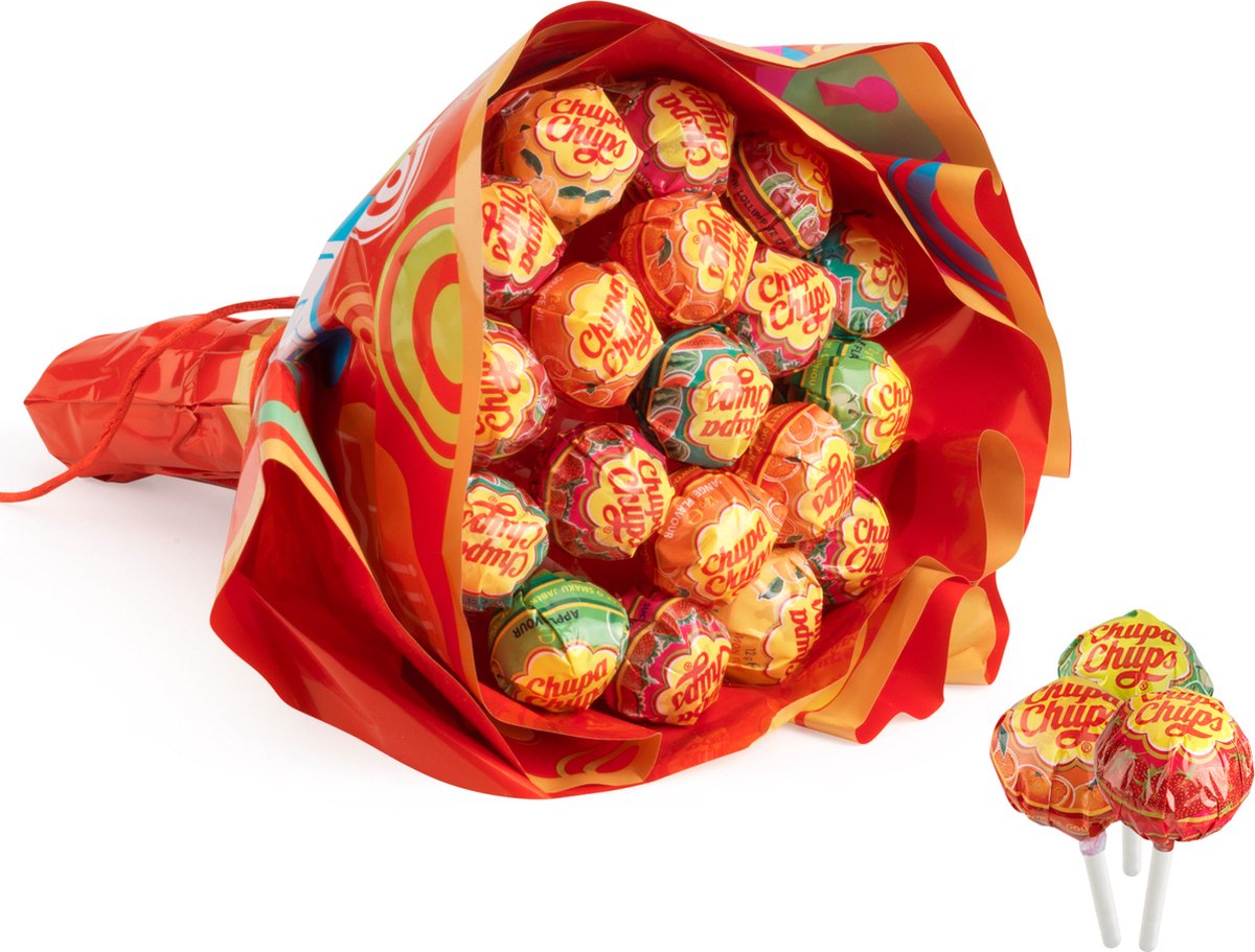 Bouquet de fleurs de sucettes Chupa Chups - bonbons - 1x19 pièces