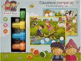 Bambolino jouets fien et teun jeu de tampons éducatifs 14 pièces | 2 pièces