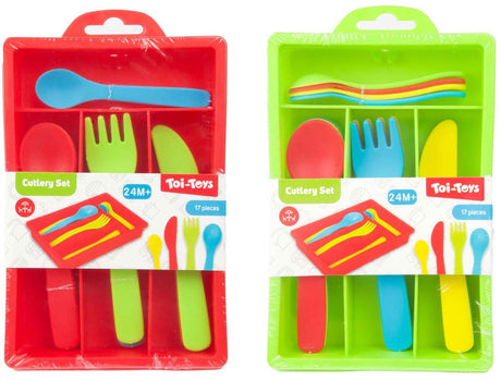 Ensemble de couverts alimentaires maison Toi-toys avec plateau, 16 pièces.
