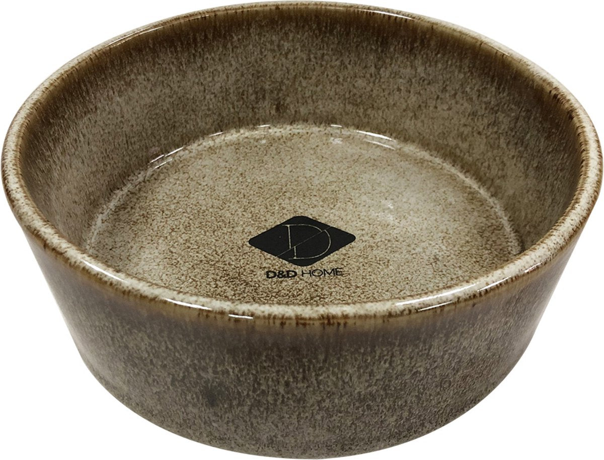 D d home d d bol à nourriture jaspe sable - bol à nourriture pour chien - ø16,8 cm
