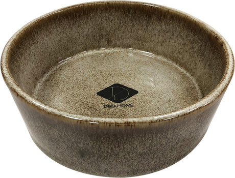 D d home d d bol à nourriture jaspe sable - bol à nourriture pour chien - ø16,8 cm