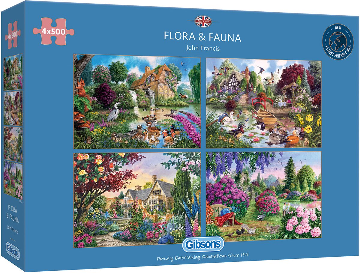 Gibsons - cottage au bord du ruisseau (par dominic davison) - 636 pièces 48×34cm (l×h) - puzzle pour adultes