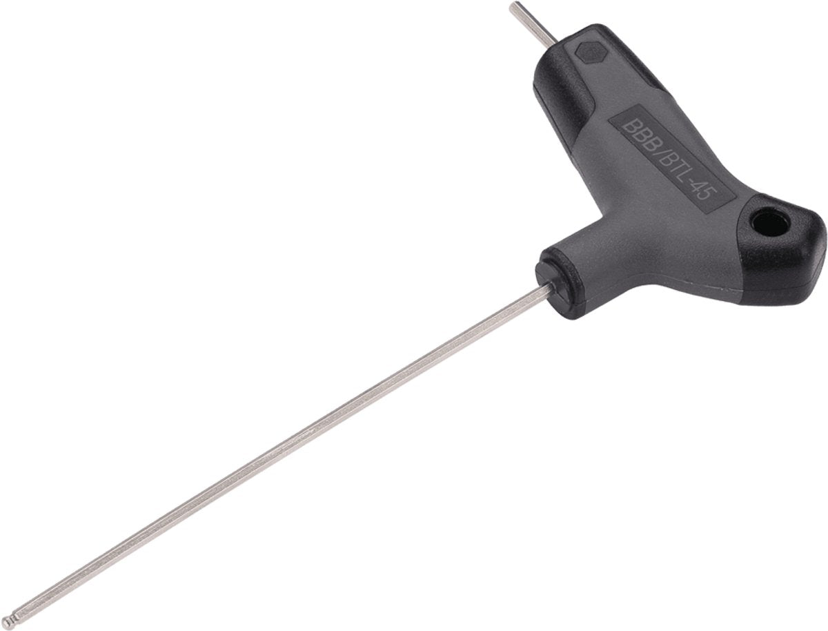 Bbb cycling hex-t 6 mm - inbussleutel met t-hendel - professioneel fietsgereedschap - ergonomisch - kogelkop - btl-45