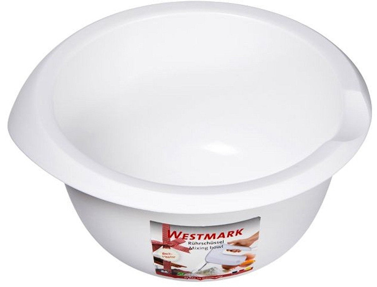 Bol mélangeur Westmark, 2,5 l, avec bec verseur, plastique, blanc, 3152227w