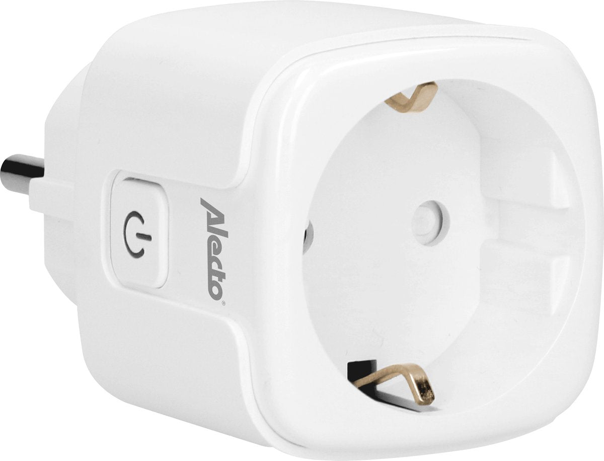 Alecto smart-plug20 - adaptateur WiFi intelligent avec compteur d'énergie - 16a 3680w - blanc