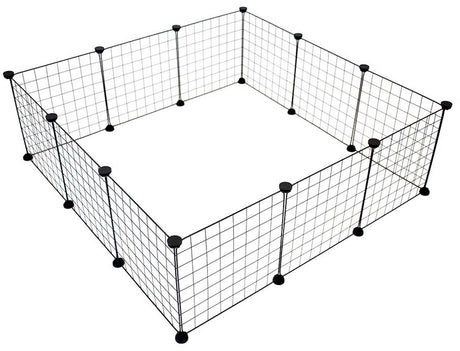 Duvo plus my home enclos modulaire pour petits mammifères 107x107x35cm noir
