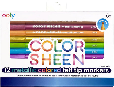 Ooly - color sheen - feutres métalliques - 12 pièces