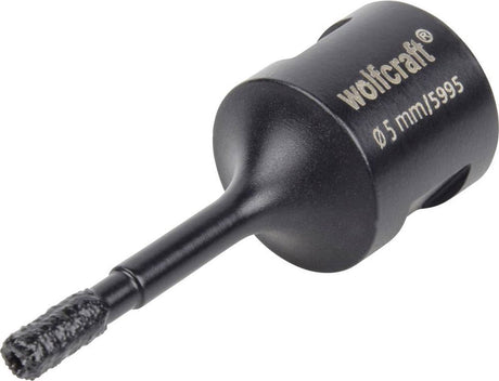 Wolfcraft - scie cloche diamantée - perceuse diamantée - 5 mm - perceuse à carrelage - pour meuleuse d'angle - 5995000