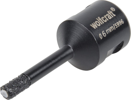 Wolfcraft - scie cloche diamantée - perceuse diamantée - 6 mm - perceuse à carrelage - pour meuleuse d'angle - 5996000