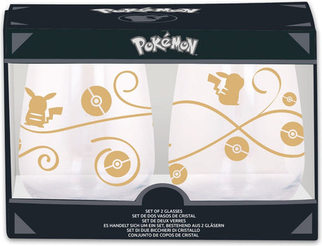 Pokémon Storline - pikachu - verres en cristal - pack de 2 -