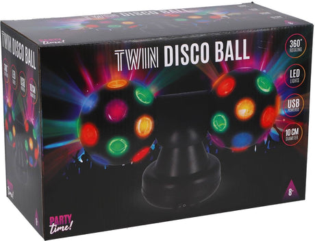 C'est la fête ! temps de fête double boule disco noir