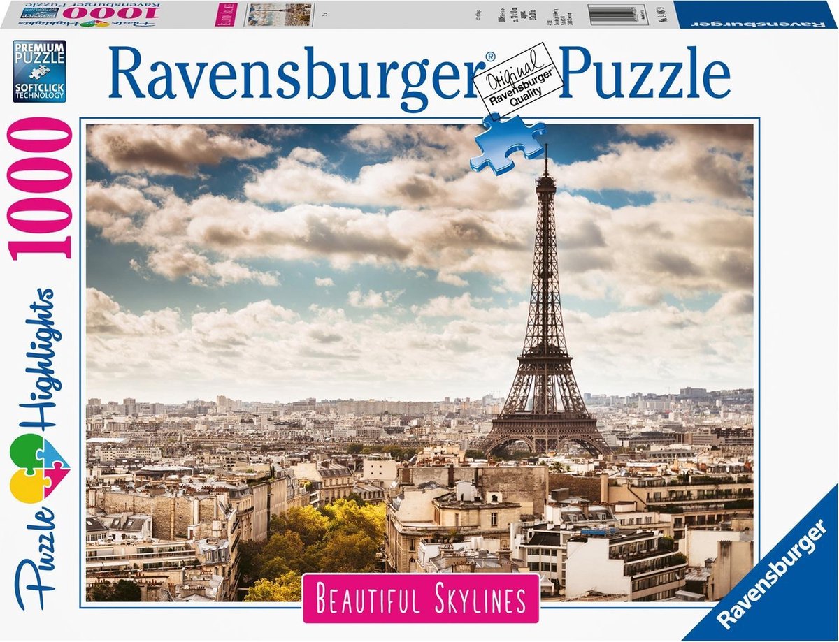Ravensburger puzzle paris - puzzle - 1000 pièces