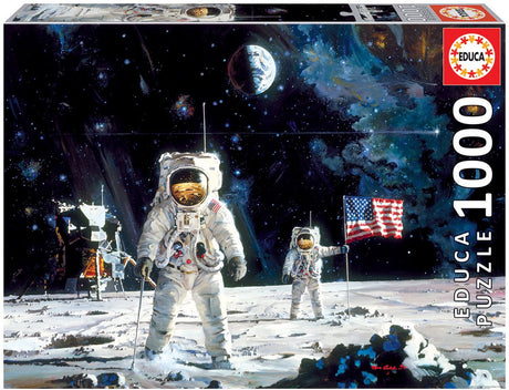 Puzzle Educa - premier homme sur la lune - Robert McCal - 1000 pièces - puzzle