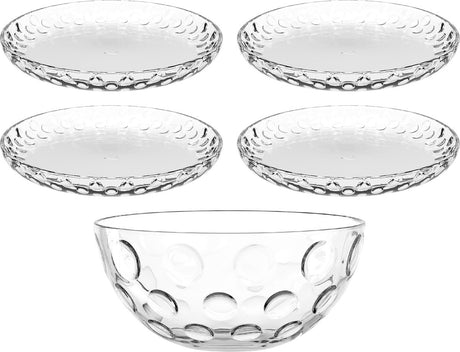 Leonardo cuisine ensemble de bols et assiettes optic - 5 pièces