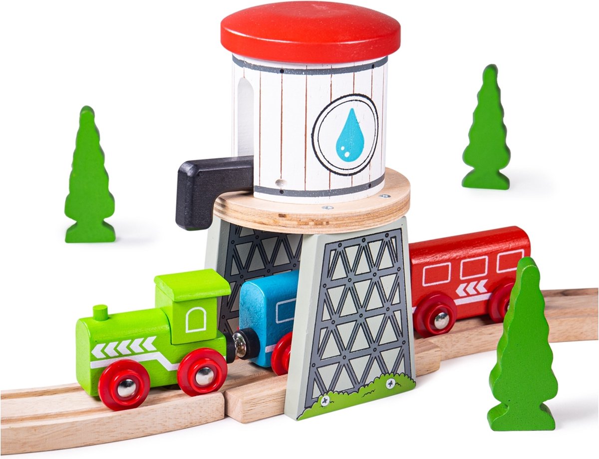 Voie ferrée du château d'eau en bois Bigjigs - 3 ans+
