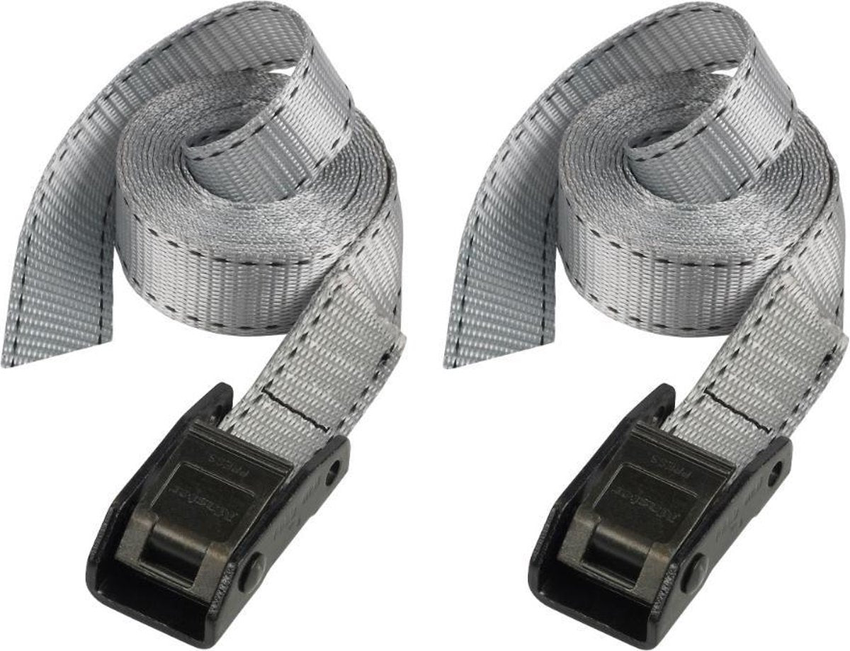 Sangle de tension Masterlock master lock 3110eurdat avec boucle de serrage en zamac - 2,5m x 25mm - lot de 2