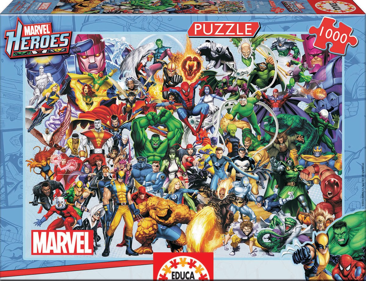 Marvel éduca tous les super-héros - 1000 pièces