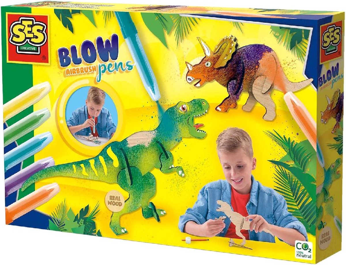 Ses creative ses soufflet aérographe stylos dinosaures