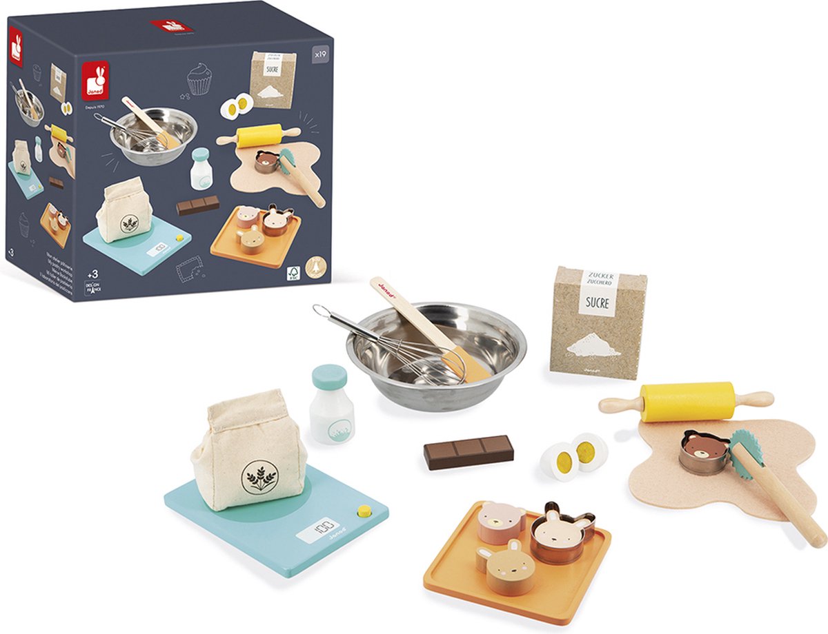 Janod - pâtisserie - coffret avec accessoires en bois