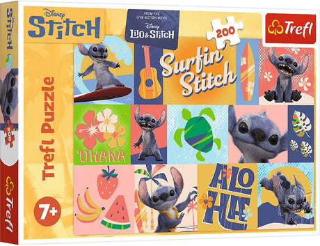 Puzzle Trefl Disney Stitch le film - 200 pièces - aventures hawaïennes.