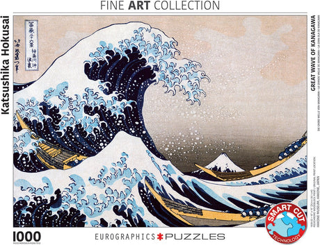 Eurographics - la grande vague à Kanagawa [神奈川沖浪裏 kanagawa-oki nami ura] - katsushika hokusai - 1000 pièces 68×48cm (l×h) - puzzle d'art