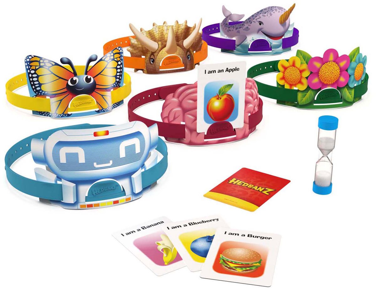 Spin master games devine tête classique - jeu de société famille - bandeaux et devinettes - devinez l'illustration de la carte qui est sur votre tête - jeu de cartes - version française - jeu enfant 6 ans et +