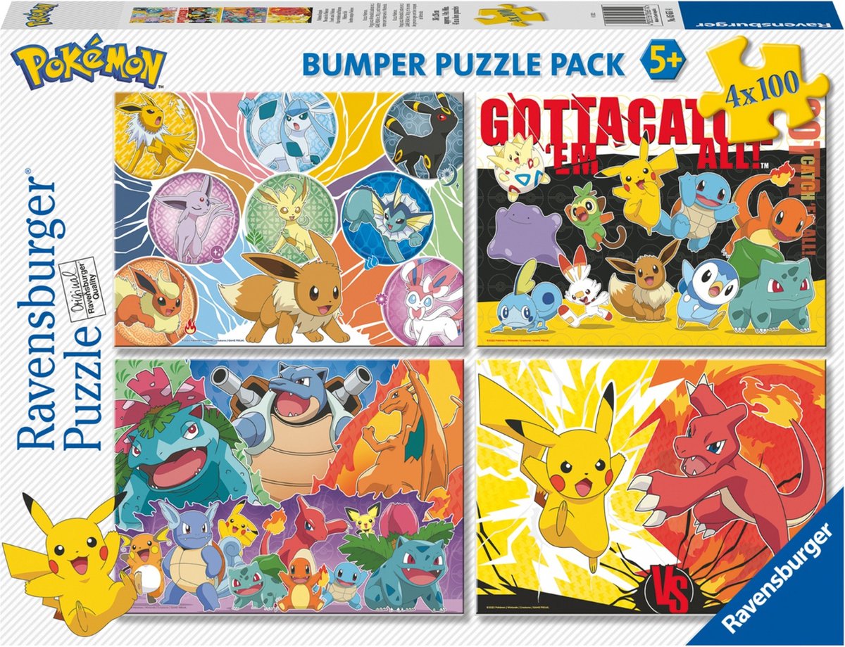 Puzzle Ravensburger Pokémon 4 en 1 100 pièces | 2 pièces