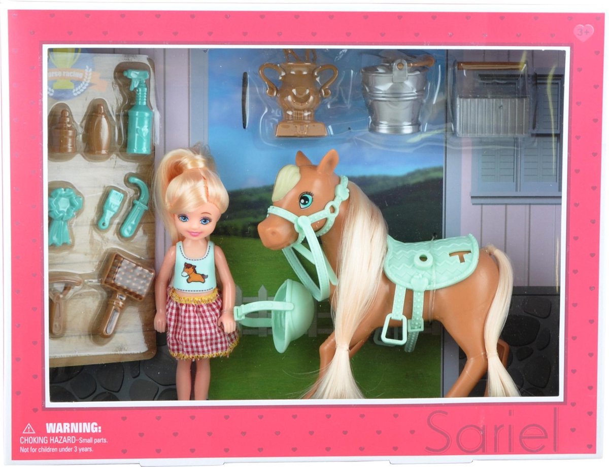 Ensemble de jeu de poupée Braet poney - 13,97 cm
