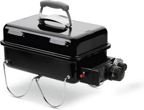 Barbecue à gaz Weber passe-partout - 41x26 cm - brûleurs en acier inoxydable - tête de commande à gaz - incl. couvercle