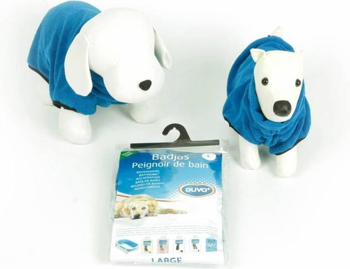 Peignoir Duvo + pour chien - bleu - 40cm