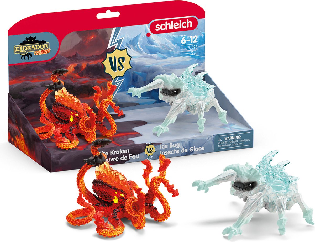 Coléoptère des glaces Schleich eldrador contre poulpe de feu