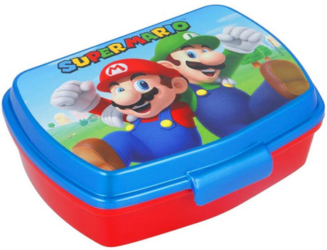 Boîte à lunch Marvel super mario plastique rouge bleu (17 x 5,6 x 13,3 cm)