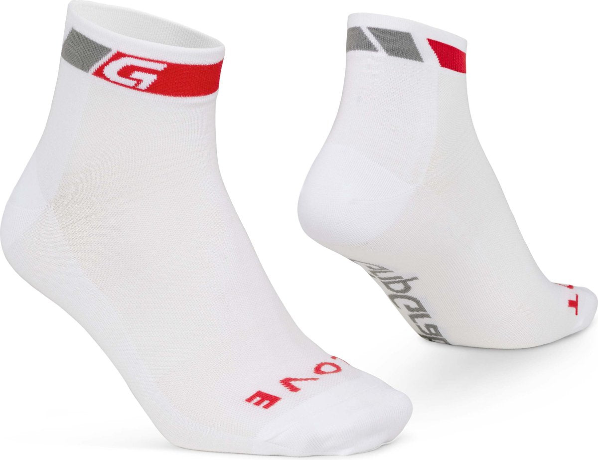 Gripgrab - chaussettes de cyclisme d'été coupe basse classiques 1 paire de chaussettes courtes coolmax - blanc - unisexe - taille l (44-47)
