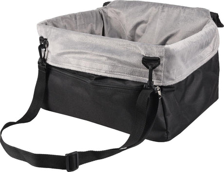 Siège auto Flamingo pour chien – siège auto ula noir – 41x36x25 cm – siège de voyage moelleux avec cadre renforcé – sûr et confortable pour les petits chiens